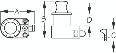 Sea-Dog Line Push Button Rim Latch 226312-1
