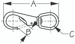 Sea-Dog Line Bronze Swivel Eye Snap Size 2 136132-1