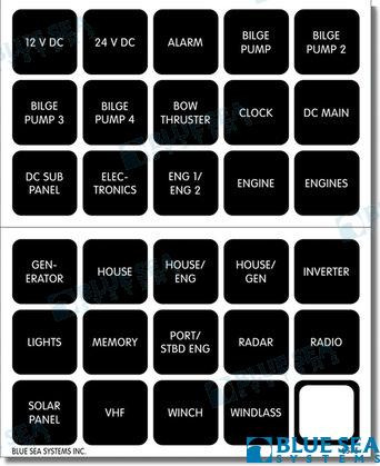 Recambios Marinos Label Kit Dc H2O 30 Sqblk V2 Bs4218