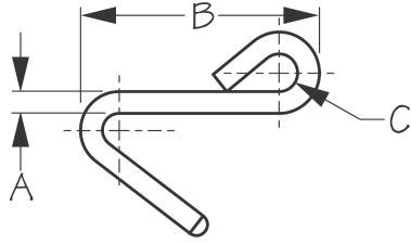 Sea-Dog Line Ss Cunningham Hook 1/4" 195110-1