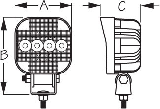 Sea-Dog Line Led Sq Spot/Fldlht 1300 Lumens 405340-3