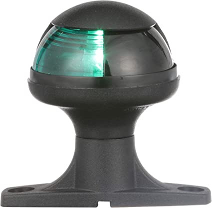 Attwood Marine Side Lt Raised Base Green 5080G7
