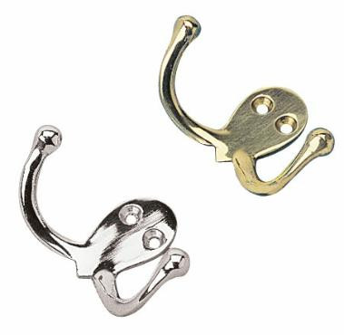 Sea-Dog Line Brass 2 Coat Hook 671515-1