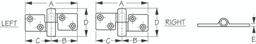 Sea-Dog Line Ss Take-Apart Hinge (R) 205275-1