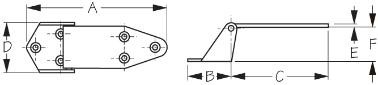 Sea-Dog Line Hd Offset Hng 1-9/ 16X5-1/4 201730-1