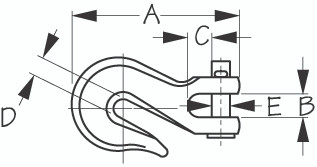Sea-Dog Line Ss Clevis Grab Hook 1/2" 146712