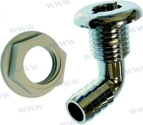 Recambios Marinos Thru Hull Scupper 90Dg19 Mm Thth-7590Cp