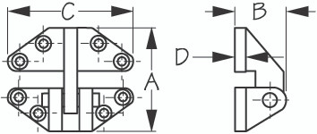 Sea-Dog Line Ss Hatch Hinge 205280-1