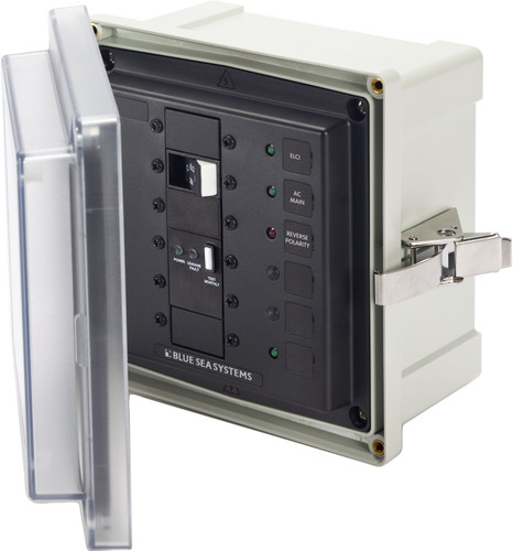 Blue Sea Panel Enclosure 120/240v AC 50A ELCI Main Surface Mount System