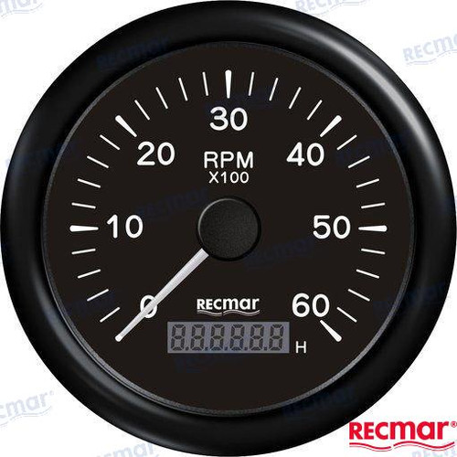 Recambios Marinos Tach 10/100 - 0/6000 Rpm Blk Recky07205