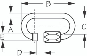 Sea-Dog Line Galv Quick Link 4-1/8" 158012-1