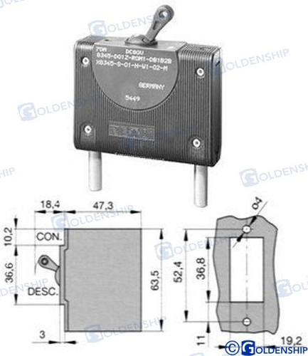 Recambios Marinos Circuit Breaker   50A Gs11496