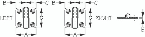 Sea-Dog Line Ss Butt Hng 1-1/2X1-1/2 201586