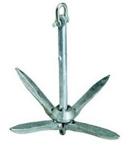 Attwood Marine 7 1/2 Lb Gal Folding Anch 11968-1