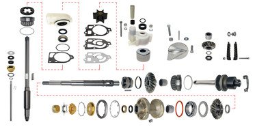 Glm Products Gear Housing Rebuilt Kit 28885