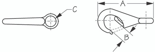 Sea-Dog Line Brass Fast Eye Snap Size - 0 139120-1