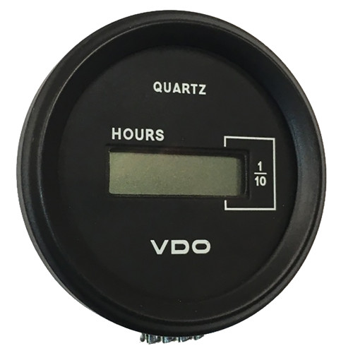 VDO Cockpit Marine 52mm (2-1\/16") LCD Hourmeter - Black Dial\/Chrome Bezel  [331-546]