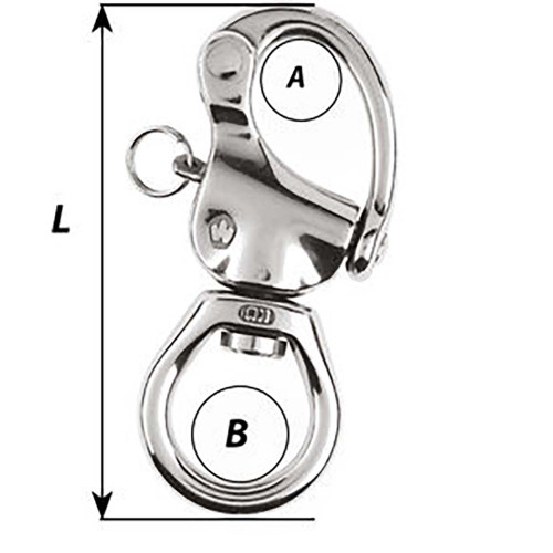 Wichard HR Snap Shackle - Large Bail - Length 140mm [2377W]