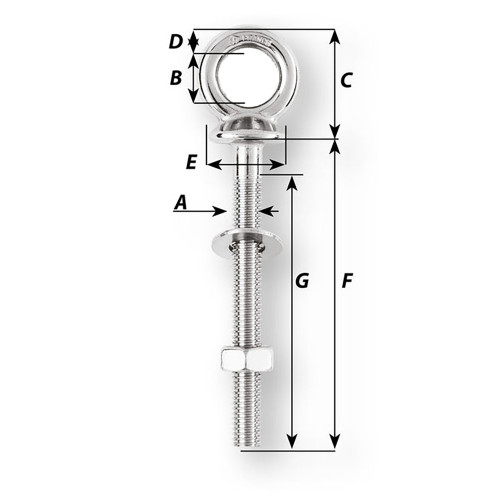 Wichard Eye Bolt - Diameter 5\/32" - Length 4" [6493W]
