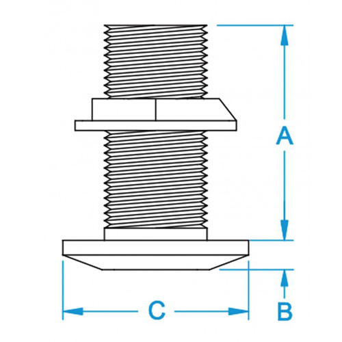 GROCO 3" Bronze Thru-Hull Fitting w\/Nut [TH-3000-W]