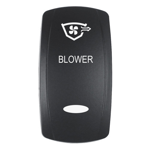 Pacer Actuator - 'BLOWER' f\/V Series Contura Switches - Black - Laser Etched (Top\/Bottom Light) [EV2LE-BLWR]
