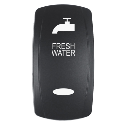 Pacer Actuator - 'FRESH WATER' f\/V Series Contura Switches - Black - Laser Etched (Top\/Bottom Light) [EV2LE-FRSH]