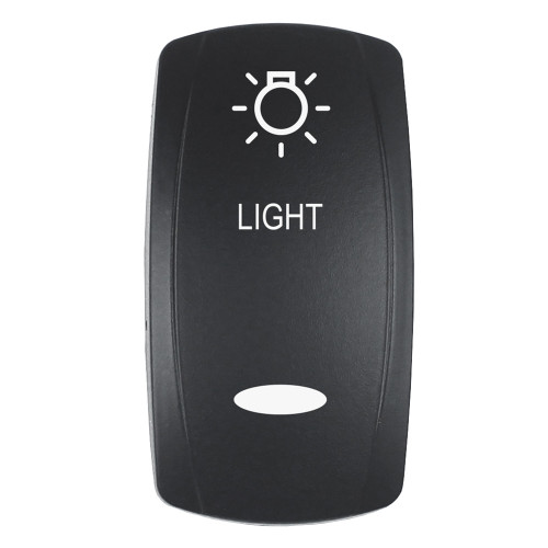 Pacer Actuator - 'LIGHT' f\/V Series Contura Switches - Black - Laser Etched (Top\/Bottom Light) [EV2LE-LT]
