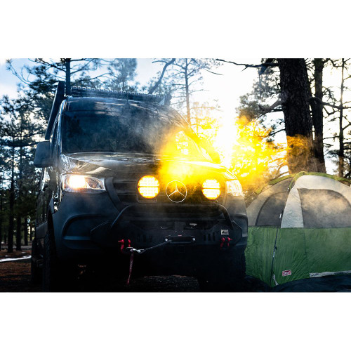 RIGID Industries 360-Series Amber Pro 9" Offroad Spot Beam w\/Amber Backlight Pod - Single [36522]