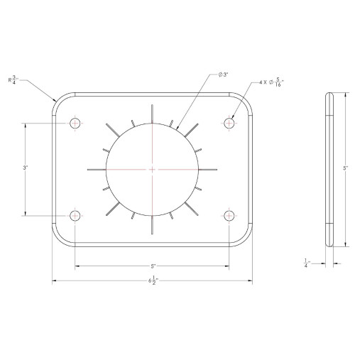 TACO Grand Slam 300 Universal Backing Plate f\/GS-300  GS-390 - Pair [BP-0300BSY-1]