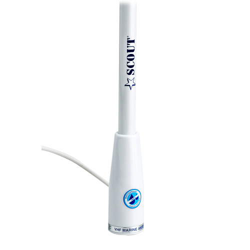 Scout 5' White VHF Antenna 3dB Nylon Ferrule w\/5M RG-58 Coax KS-22 [PF AN NVHF00002T]