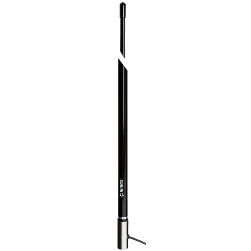 Scout 8' Black VHF Antenna 6dB Stainless Steel Ferrule w\/5M RG-58 Coax Includes PL-259 KS-42 [PF AN NVHF00009T]