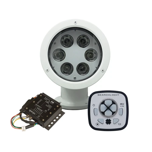 ACR RCL-50 LED White Searchlight w\/URP-103 Wired Point Pad  URC-104 Master Controller [1982]