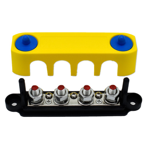 Bluewater Common Stud 4 Gang Positive Terminal Busbar w\/Cover [313738-B-023]