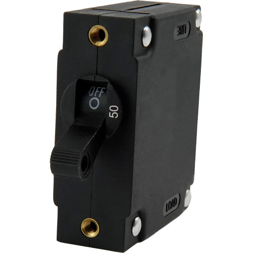 Egis A Series Black Toggle Panel Mount Circuit Breaker - Single Pole 50A [3211-50]