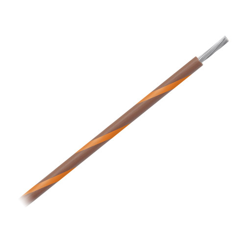 Pacer 14 AWG Gauge Striped Marine Wire 500' Spool - Brown w/Orange Stripe