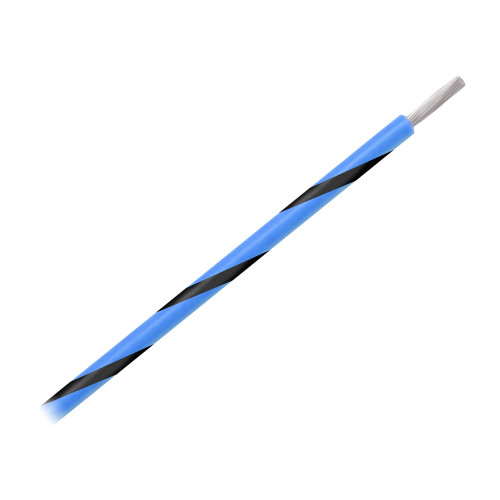 Pacer 14 AWG Gauge Striped Marine Wire 500' Spool - Blue w/Black Stripe