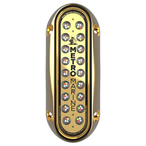 Metro Marine High-Output Elongated Vertical Mount Light w/Intelligent Full Spectrum LED's - RGBW, 90&deg; Beam