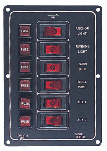 Mcdurmon Distributing Alum Switch Panel Six Switch 422110-1