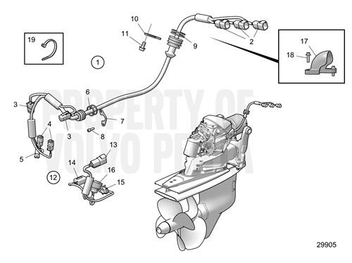 Volvo Penta Wiring Harness 23352923