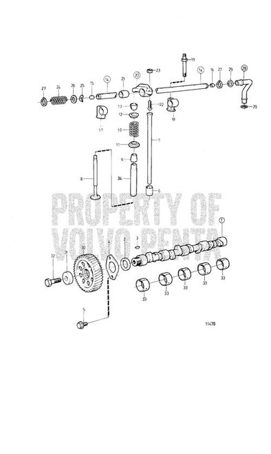 Volvo Penta Valve Spring Washer 1332137
