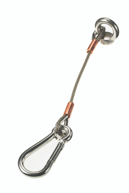 Lewmar 66840027 Anchor Strap 12in 3mm Cable with 6mm Caribiner Clip