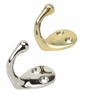 Sea-Dog Line Chrm Brass Coat Hook 1-9/16" 671501-1