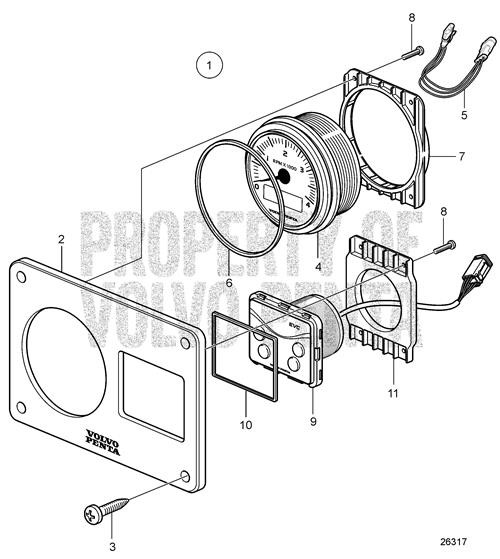 Volvo Penta Instrument Panel 21180574