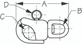 Sea-Dog Line Ss Swivel Snap Shackle 3-1/2" 142900