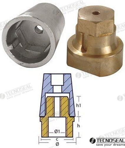 Recambios Marinos Anode Radice Complete 50 Ten00415E