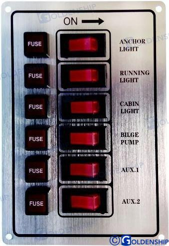 Recambios Marinos Switch Panel 6S Silver Gs11193