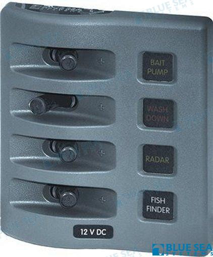 Recambios Marinos Pnl Wd 12Vdc Fused 4 Pos Gray Bs4304