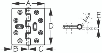 Sea-Dog Line Butt Hng 4-3/4X6 Top Pin 205236C1