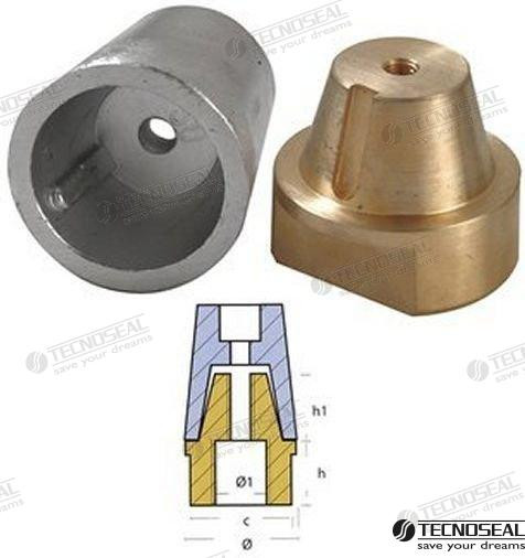 Recambios Marinos Anode Radice Complete Shaft 60 Ten00417