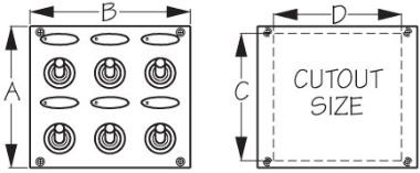 Sea-Dog Line Ny Swch Panel 6 Toggles - Ip68 424636-1